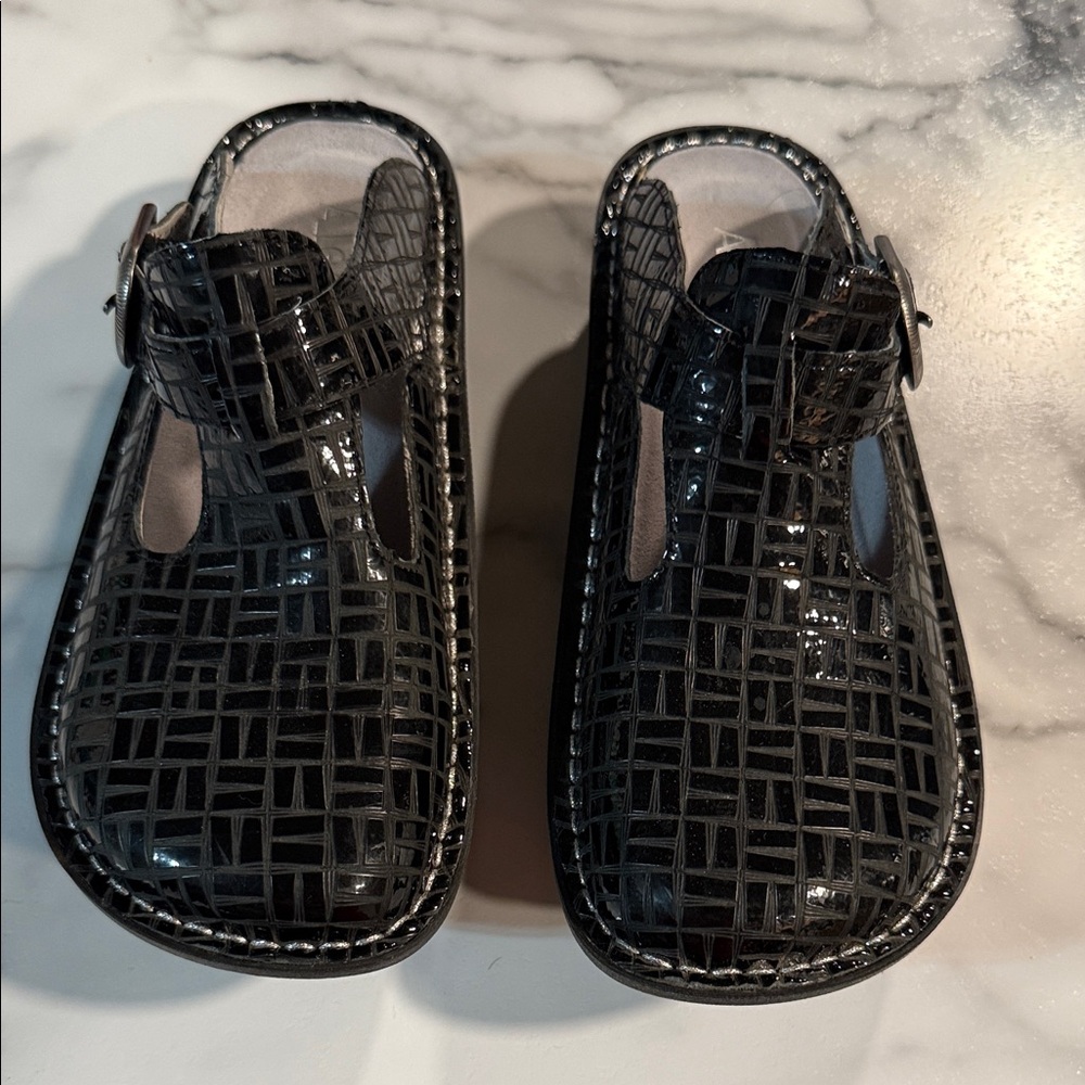Alegria Black Patterned Women's Shoes 2x $60